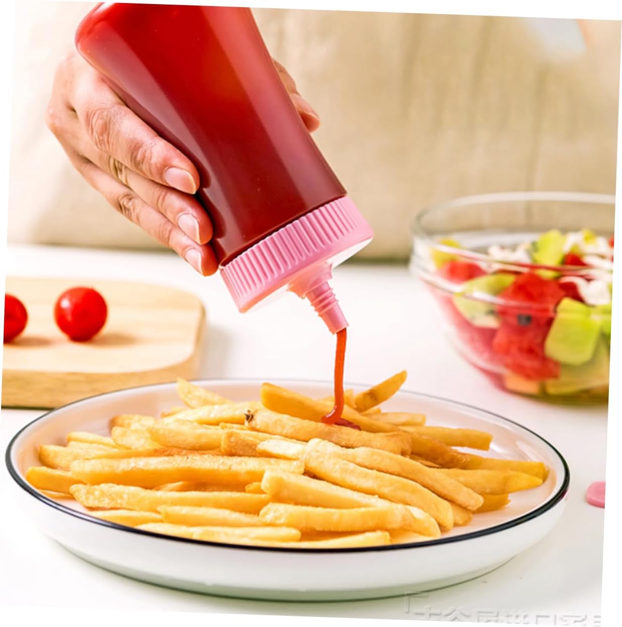 KICHOUSE Condiment Squeeze Bottles for Salad Dressing More