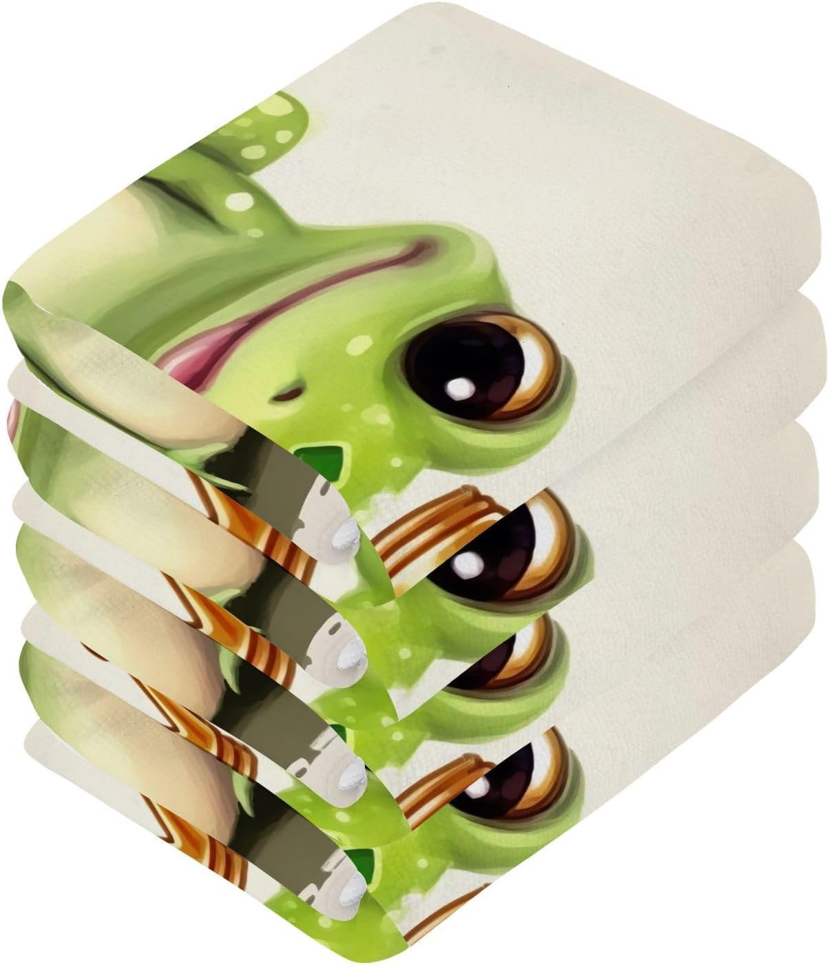 Frog Washcloth Set Soft Cotton for Face Hand