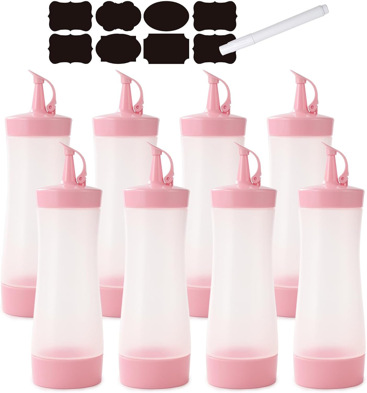 Qiuhome Squeeze Bottle Set for Condiments - 12 oz x8