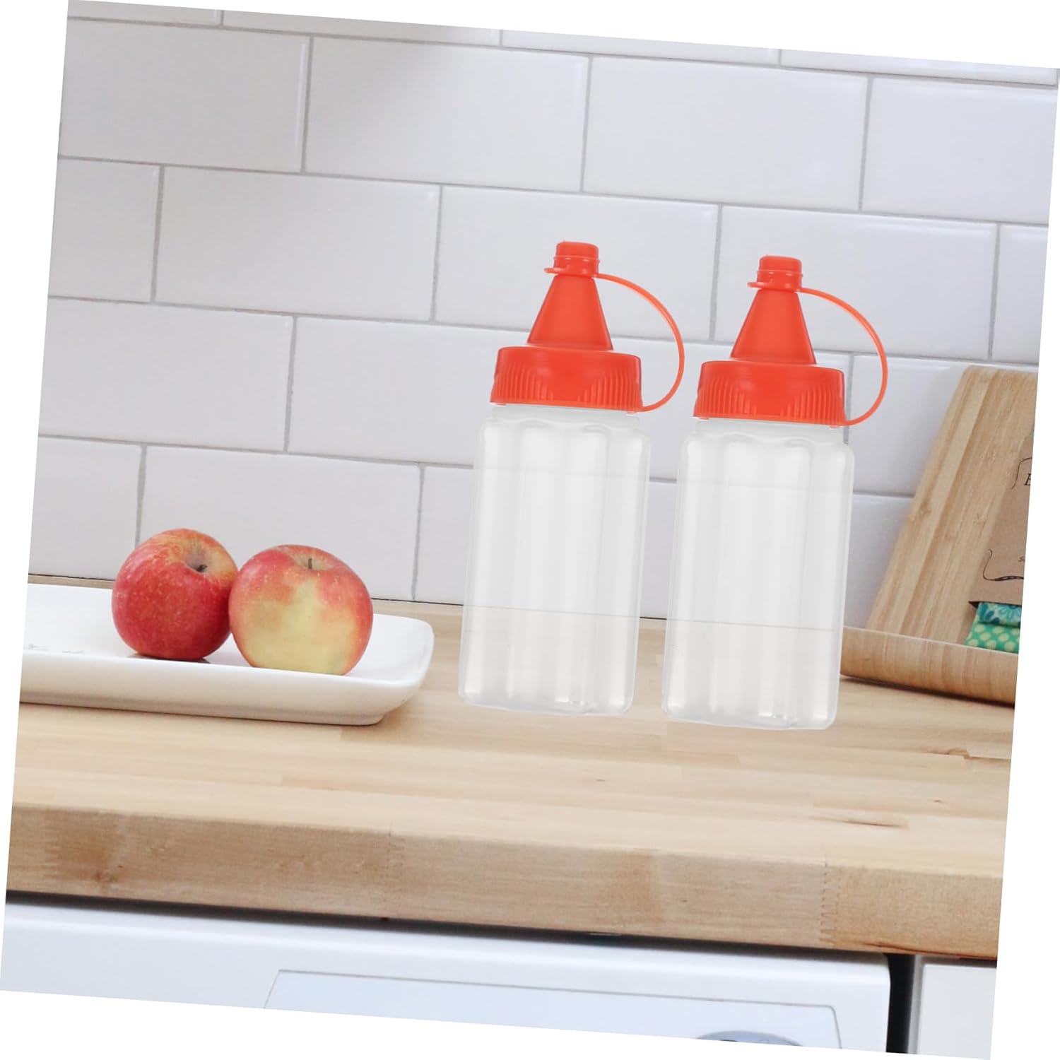 Mikinona 4-Piece Condiment Squeeze Bottle Set Kitchen Organizing Made Easy