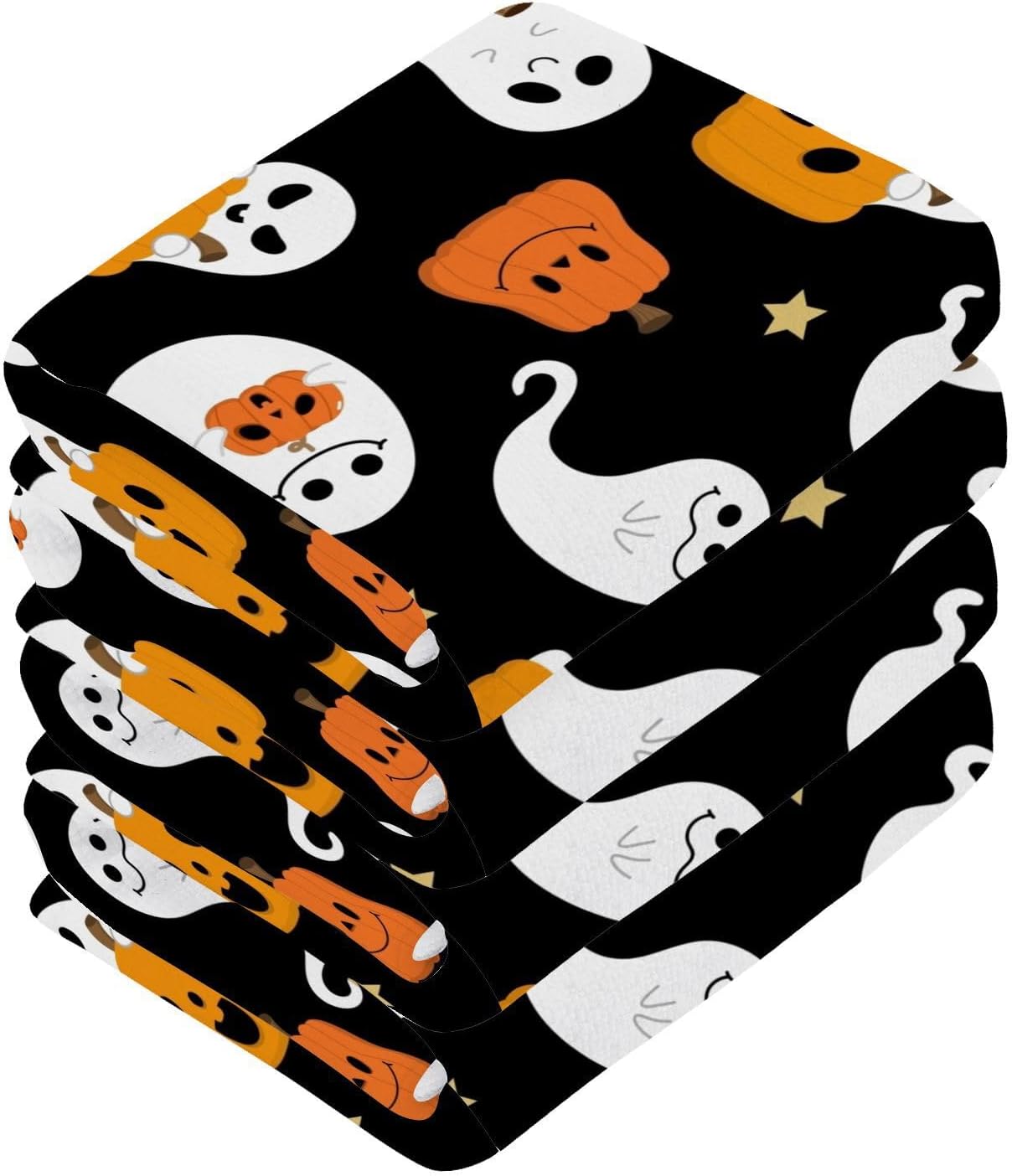 Halloween Ghost Washcloths 2 Pack Soft Absorbent Towels