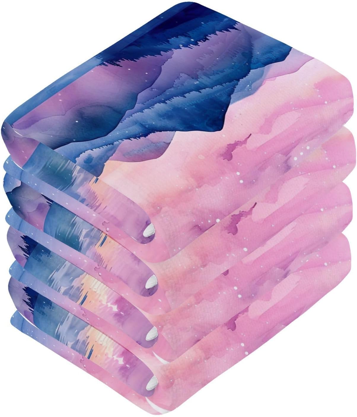 Discover the HuXiao Beauty Pink Mountain Washcloth Set