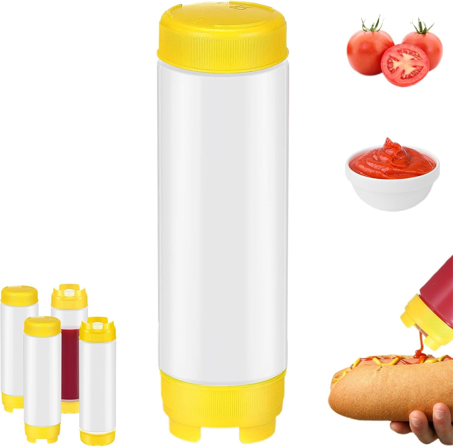 16 oz Inverted Plastic Squeeze Bottles