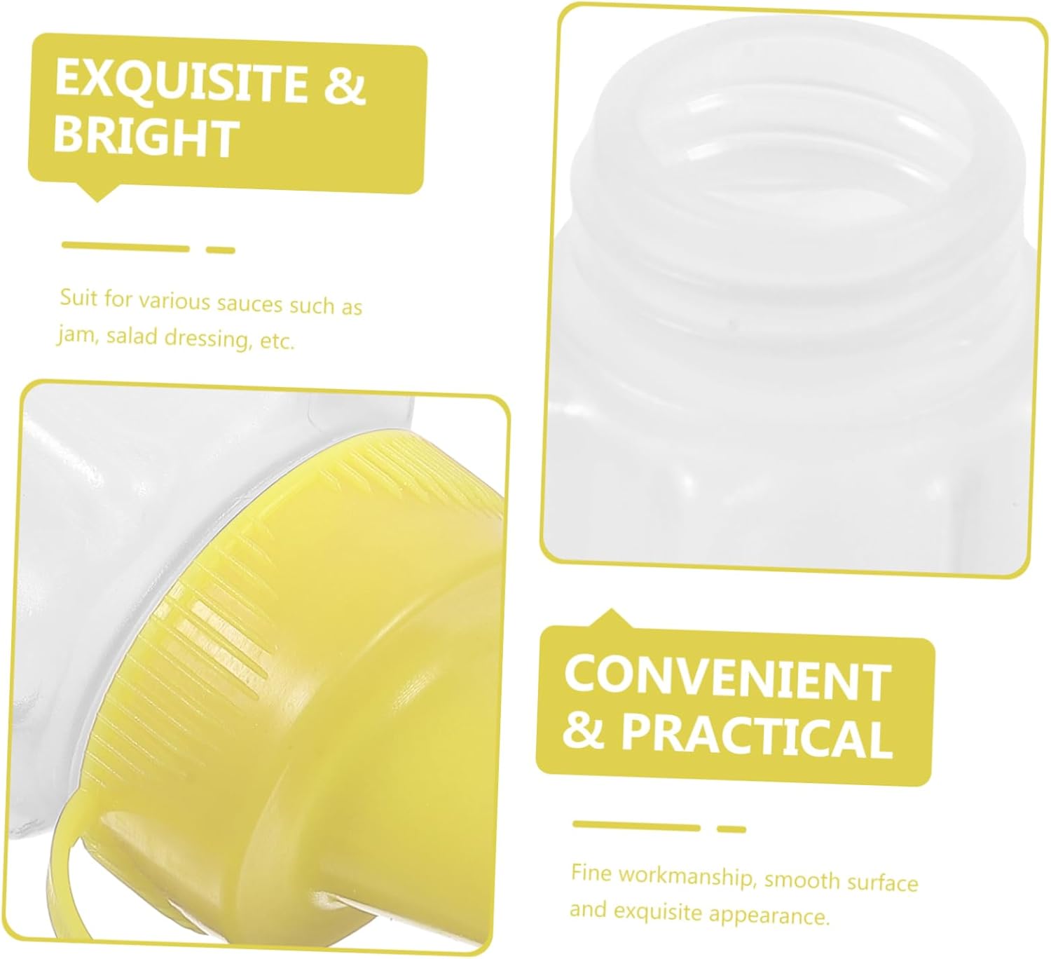 4-Piece Squeeze Condiment Bottles for Kitchen Use