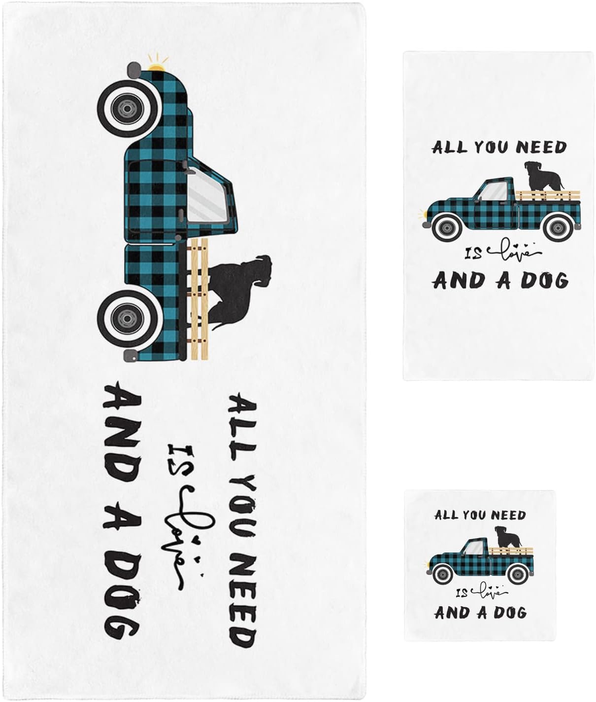 Shine-Home Farm Checkered Towel Set for Home Travel