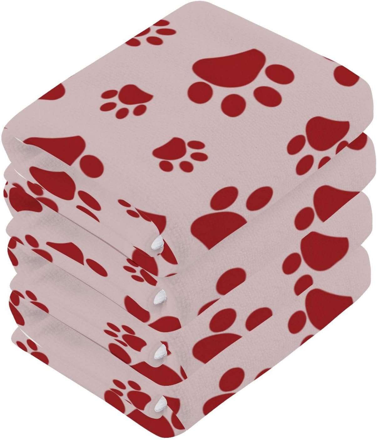 Fiber-Soft Dog Paw Washcloth Set
