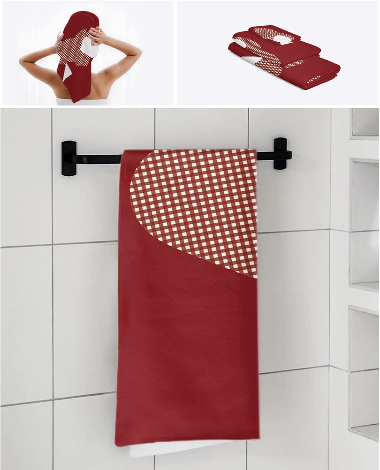 Valentine Love Towel Set for Bathroom and Kitchen