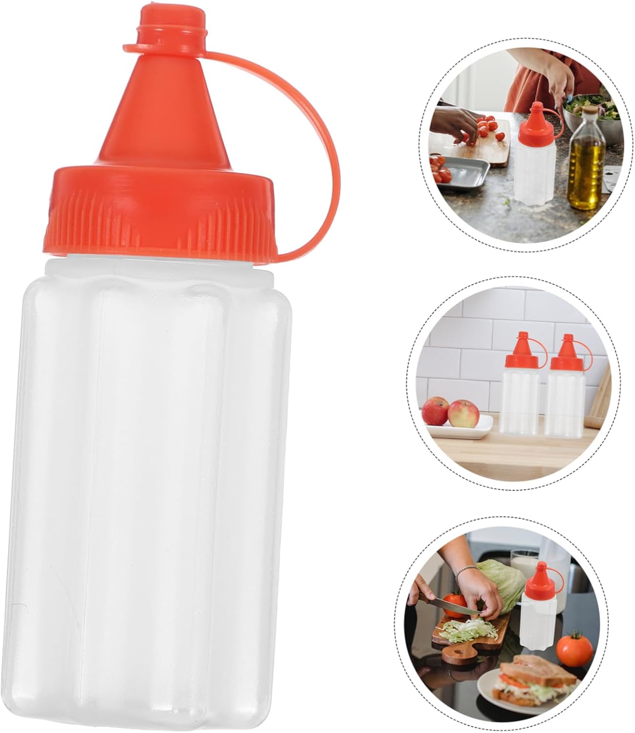Mikinona 4-Piece Condiment Squeeze Bottle Set Kitchen Organizing Made Easy