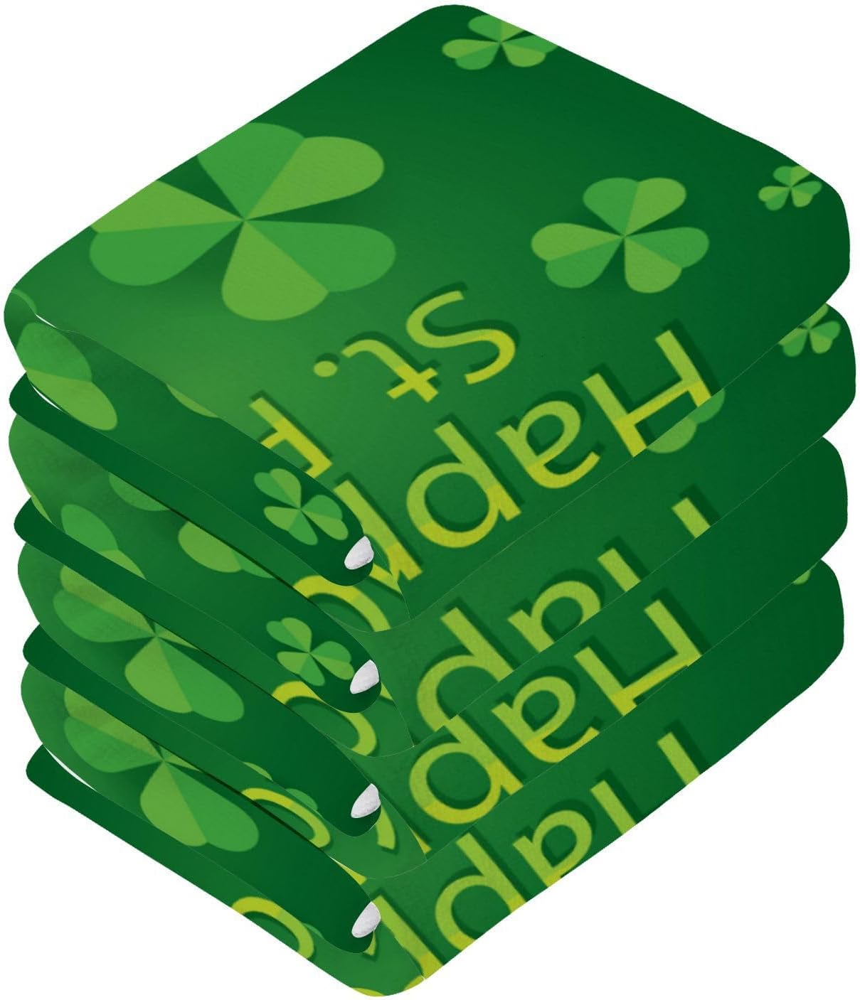 St Patricks Day Shamrock Washcloth Set 2-Pack
