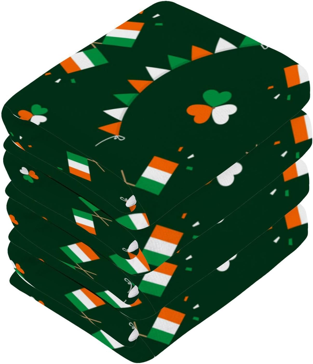 St Patricks Shamrock Washcloths 2-Pack