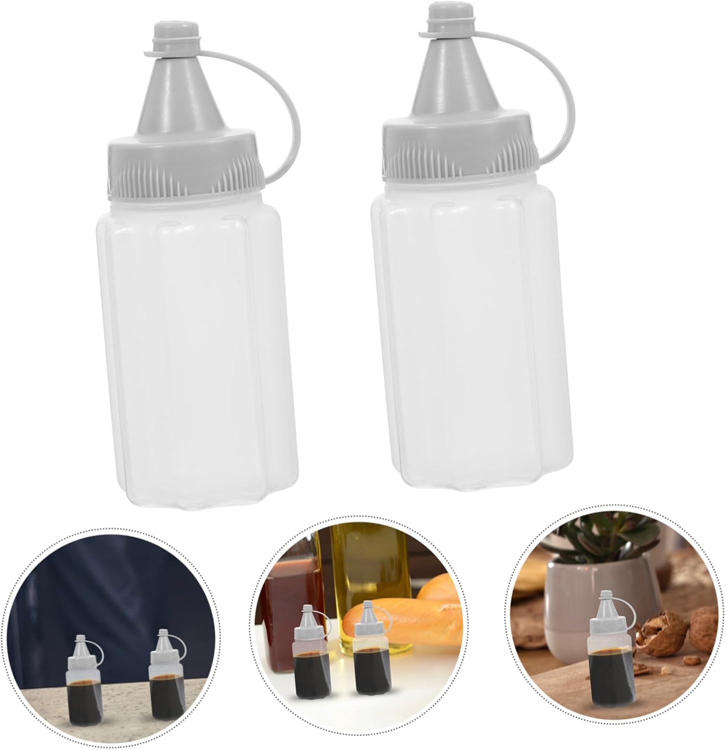 Mikinona Mini Refillable Ketchup Honey 4PCS Ultimate Compact Kitchen Solution