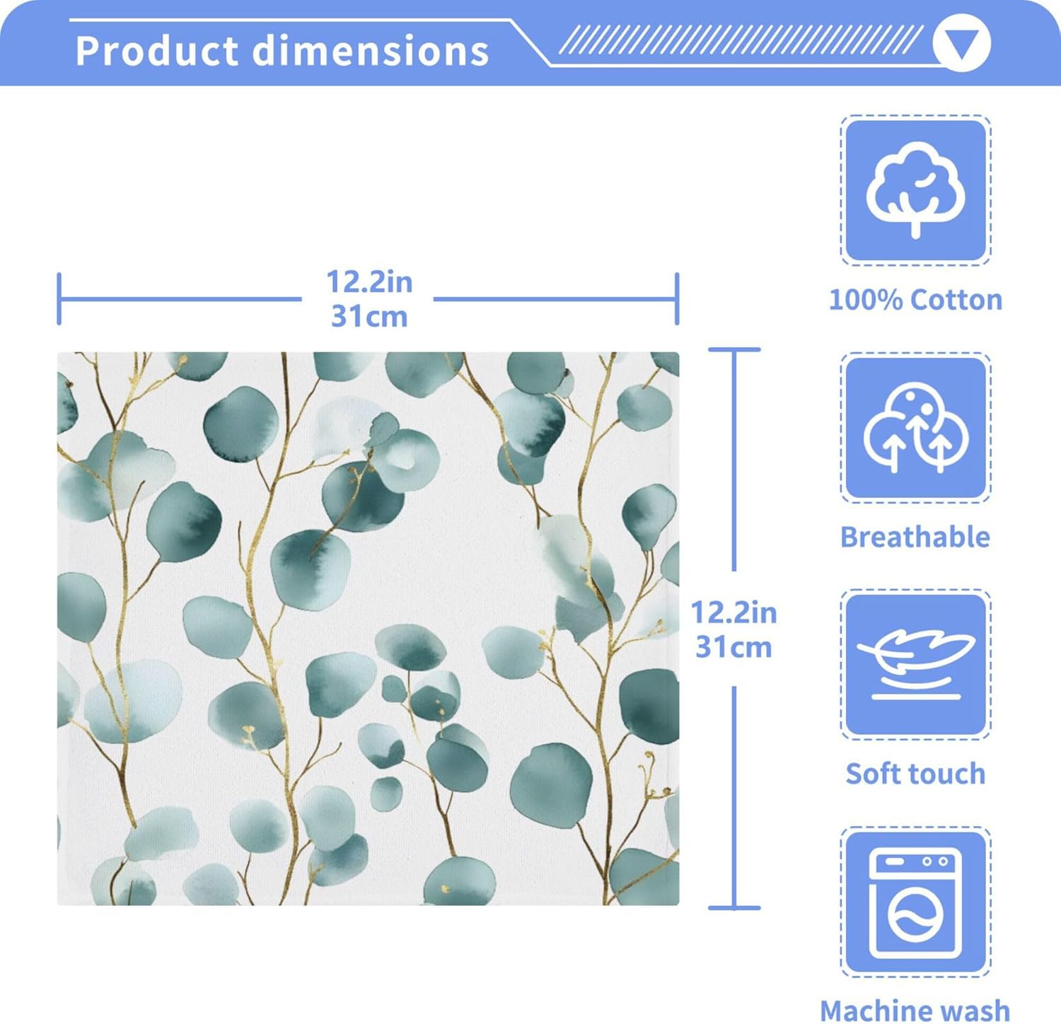 Glow Perfect Eucalyptus Washcloths - Fast Drying Eco-Friendly 2 Pack