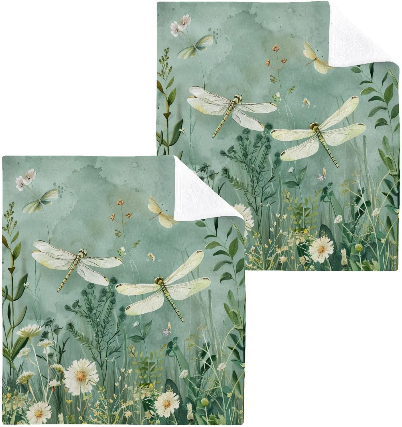 Hand-Crafted Soft- Dragonfly Washcloth 2 Pack