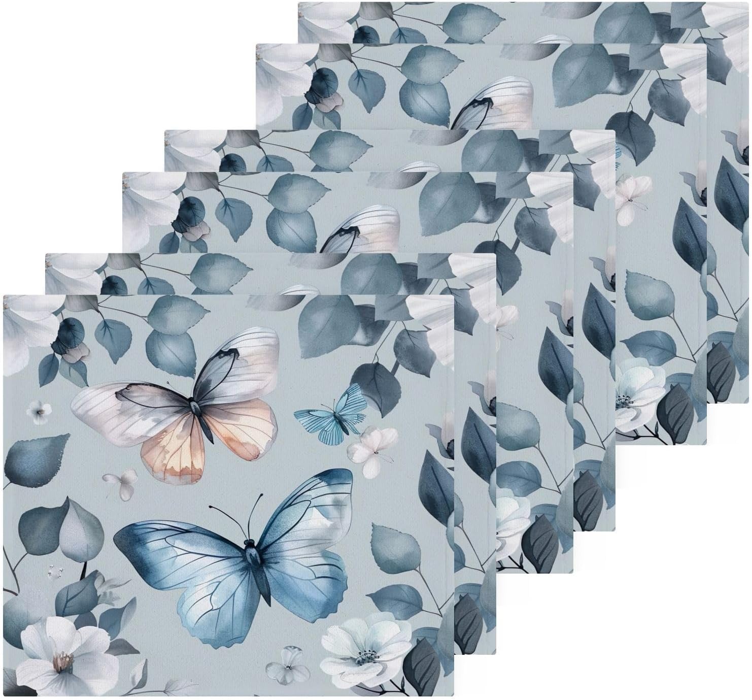 YETTASBIN Butterfly Soft Cotton Face Towels 2-Pack