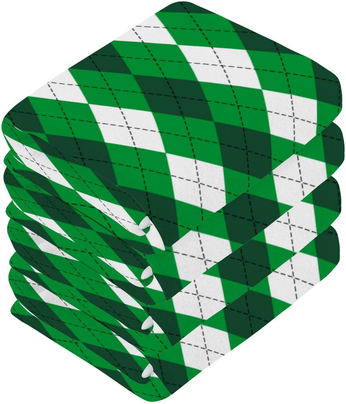 St Patricks Plaid Washcloth Set Soft PAK 2-Pack