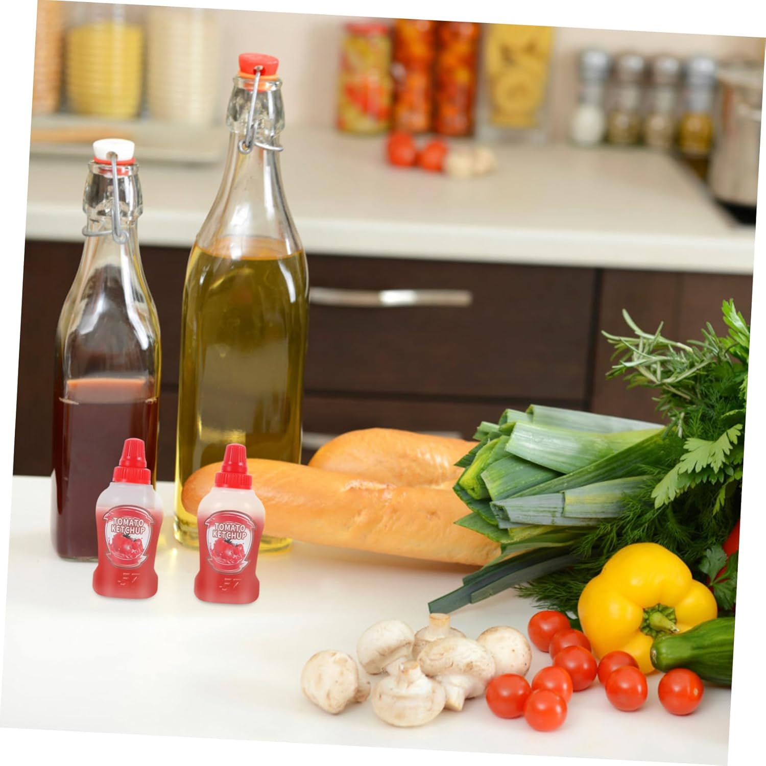 Zerodeko Mini Refillable Squeeze Bottles Cook Kitchen Visually