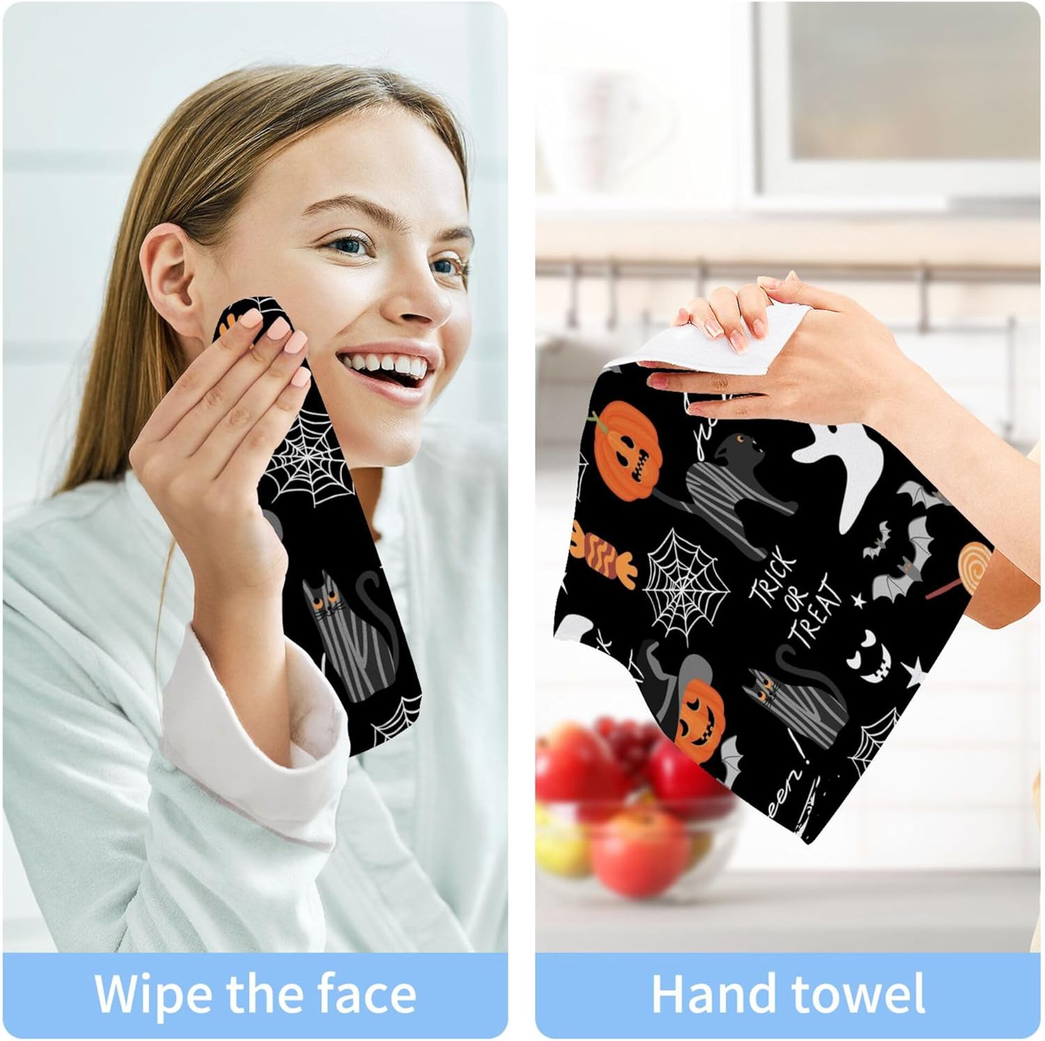 Xigua Happy Halloween Washcloth Set - 12x12-inch