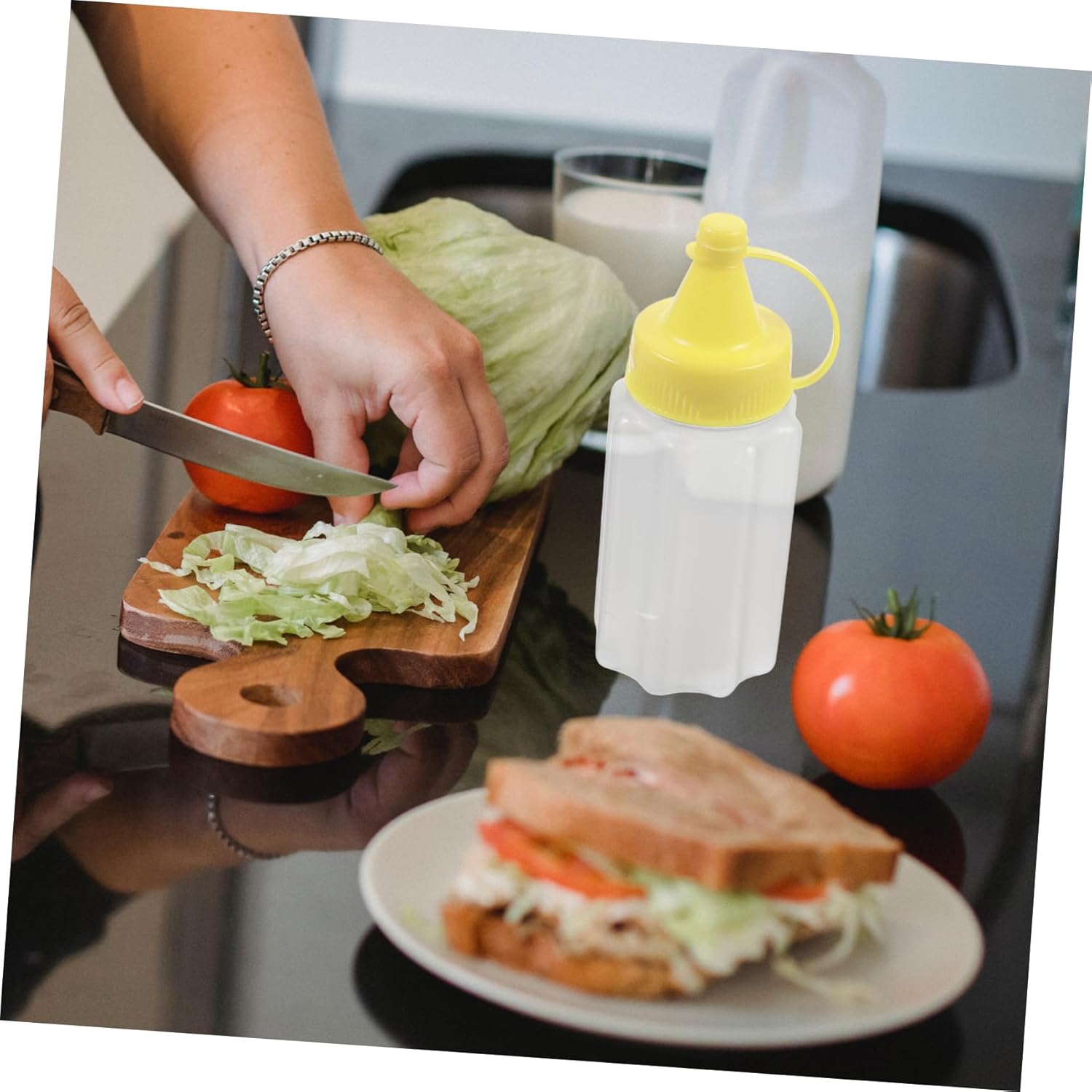 Luxshiny 4pc Squeeze Bottle Set Ultimate Tools for Kitchen Convenience