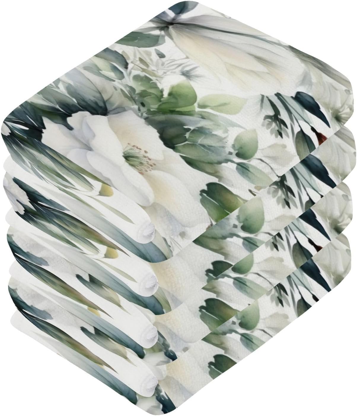 Perfect 2-Pack Yettasbin Flower Washcloths Soft Absorbent Cotton Face Towels