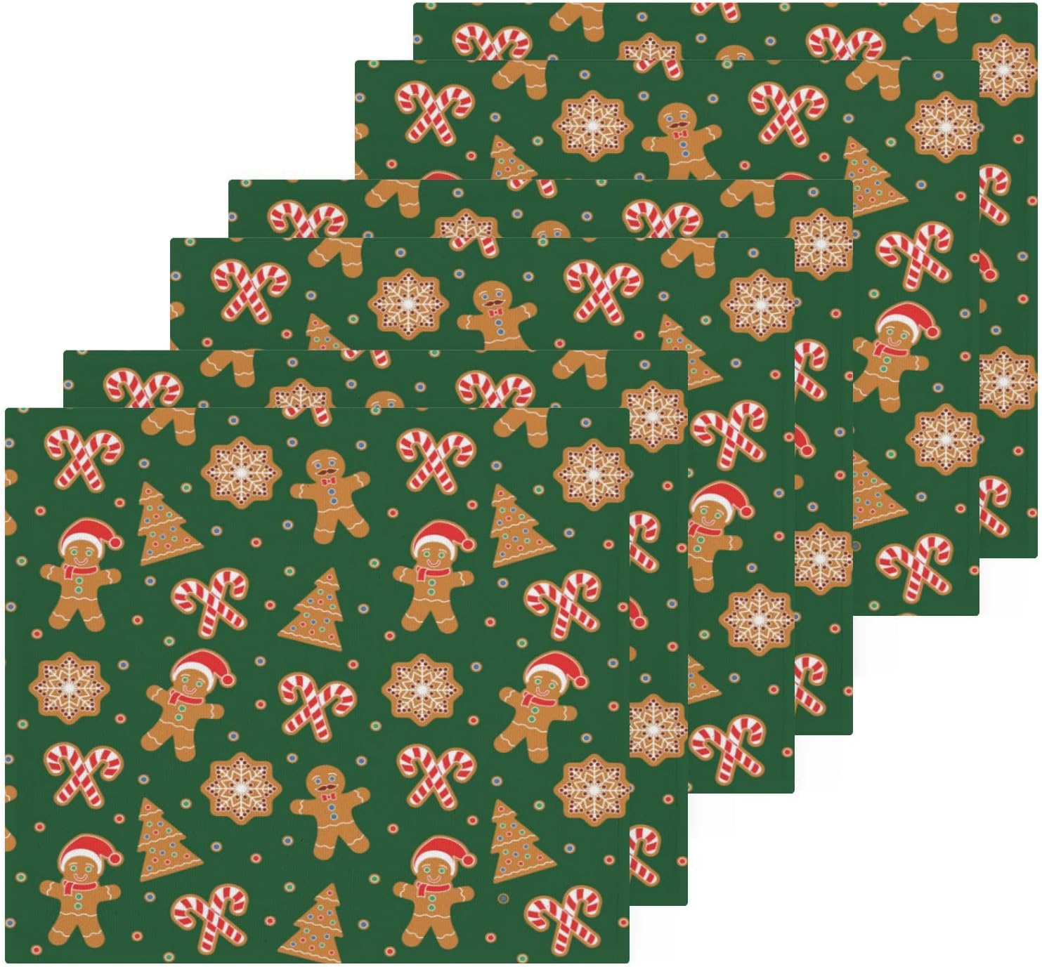 YETTASBIN Christmas Gingerbread Man Washcloths 2 Pack