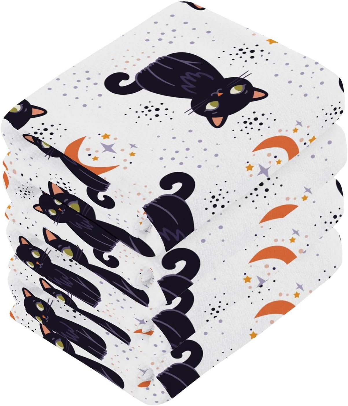 Halloween Cat Washcloths
