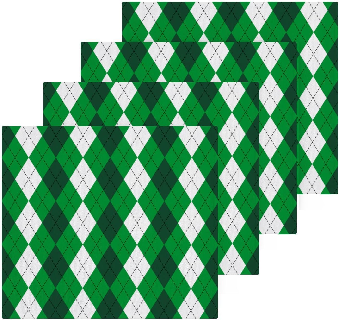 St Patricks Plaid Washcloth Set Soft PAK 2-Pack