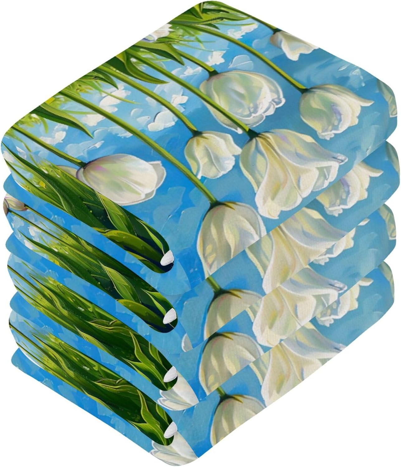 Elegant Tulip- Shaped Washcloth Set for Fast Drying Cleaning More