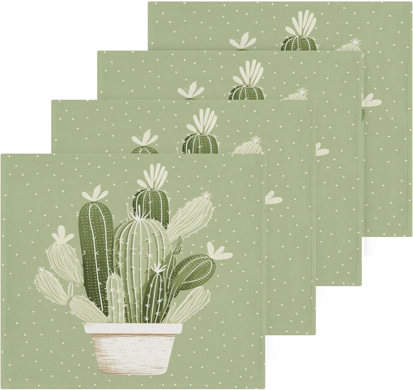 Cactus Washcloth 2-Pack SoftReusable Cotton Face Towels