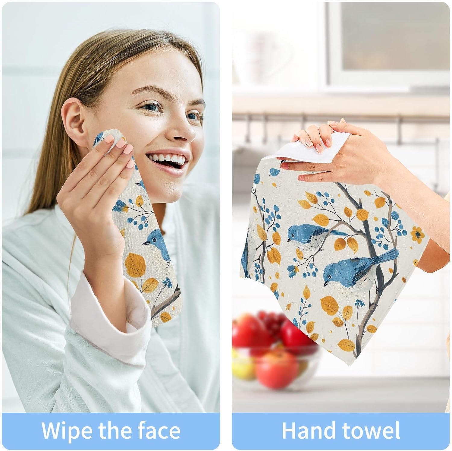 Sleek Soft Birds Twig Washcloth 2 Pack