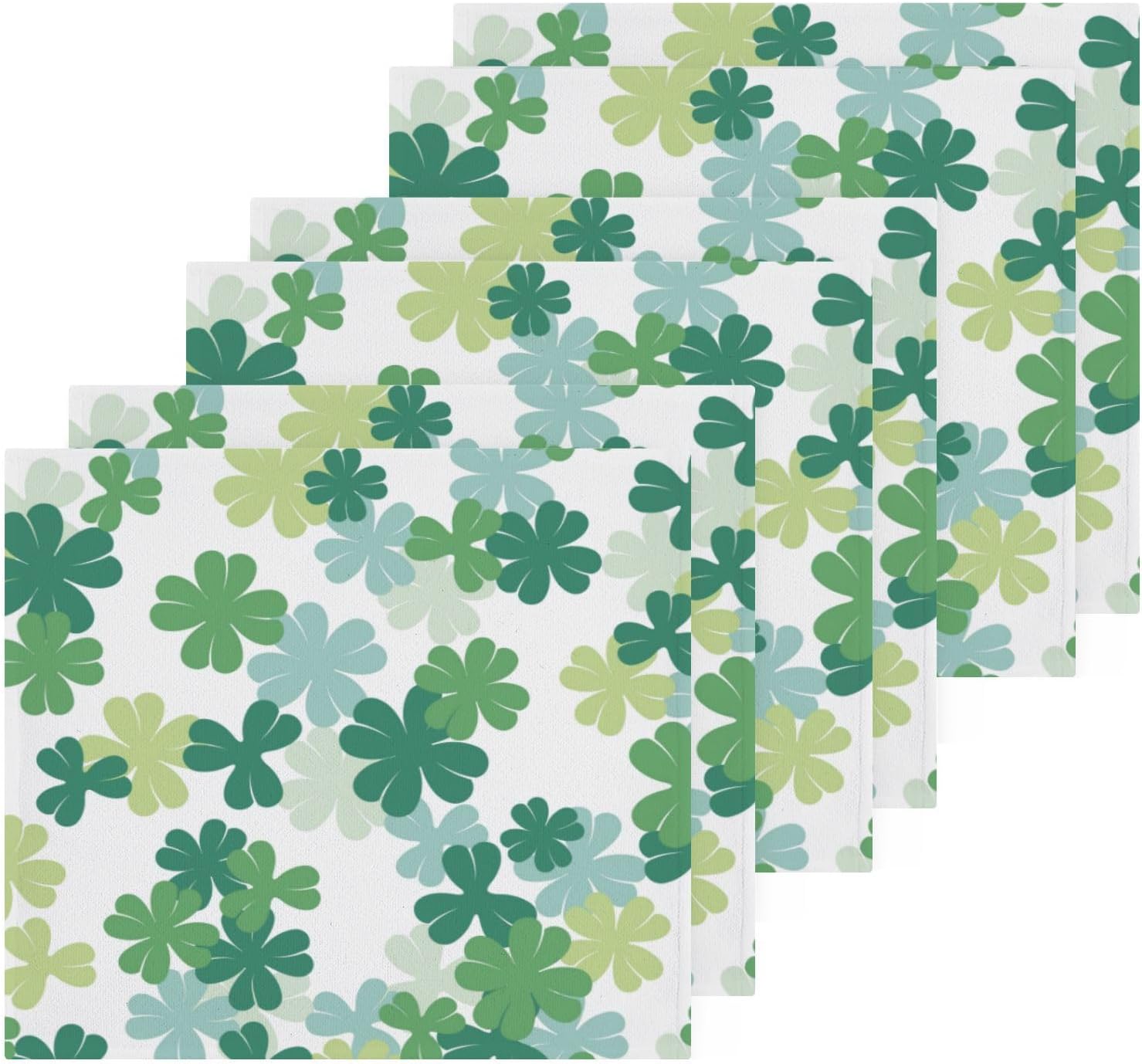 St Patricks Day Shamrock Soft Cotton Washcloths 2-Pack
