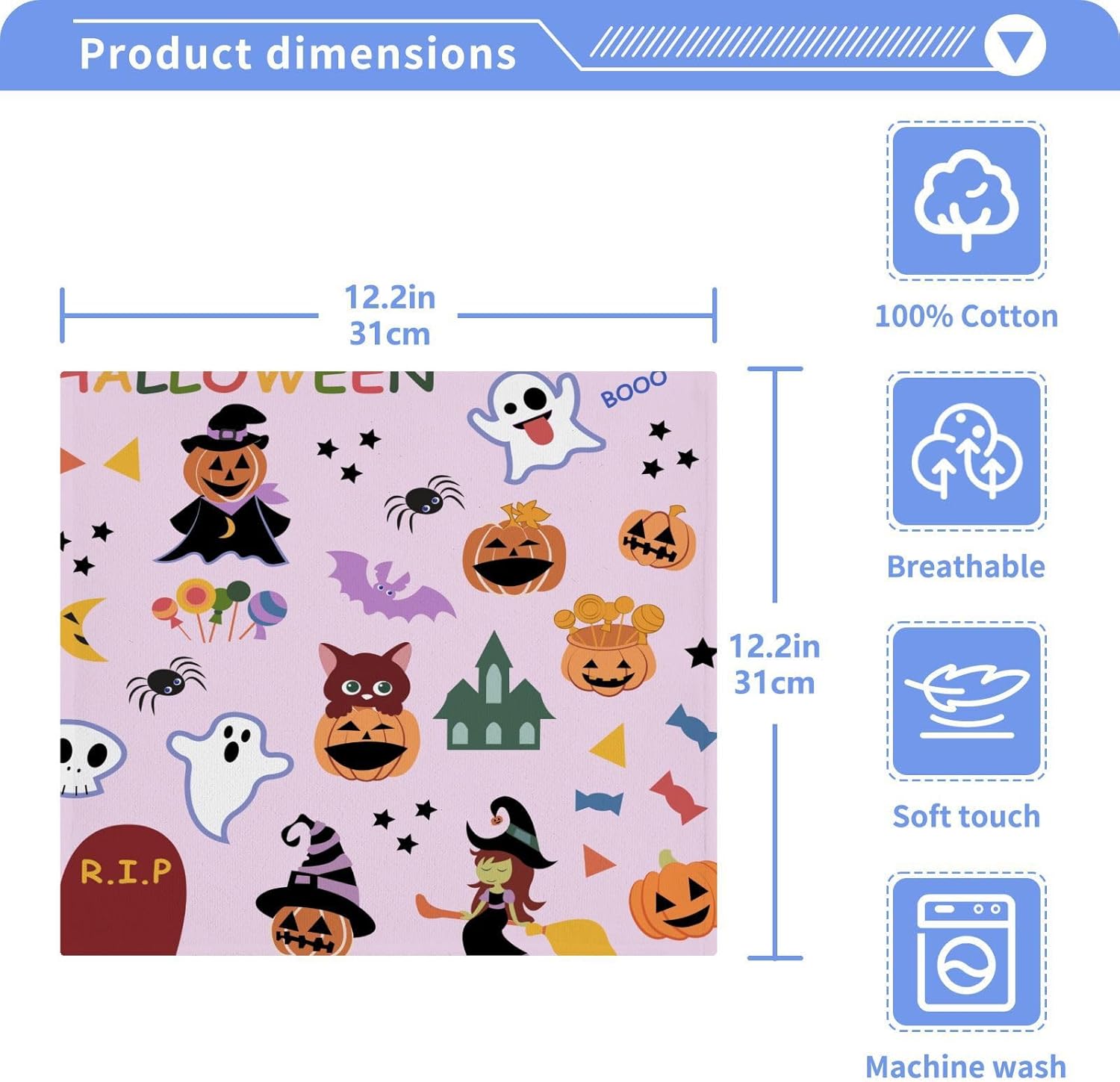 Halloween Gnome Washcloth Set 2 Pack