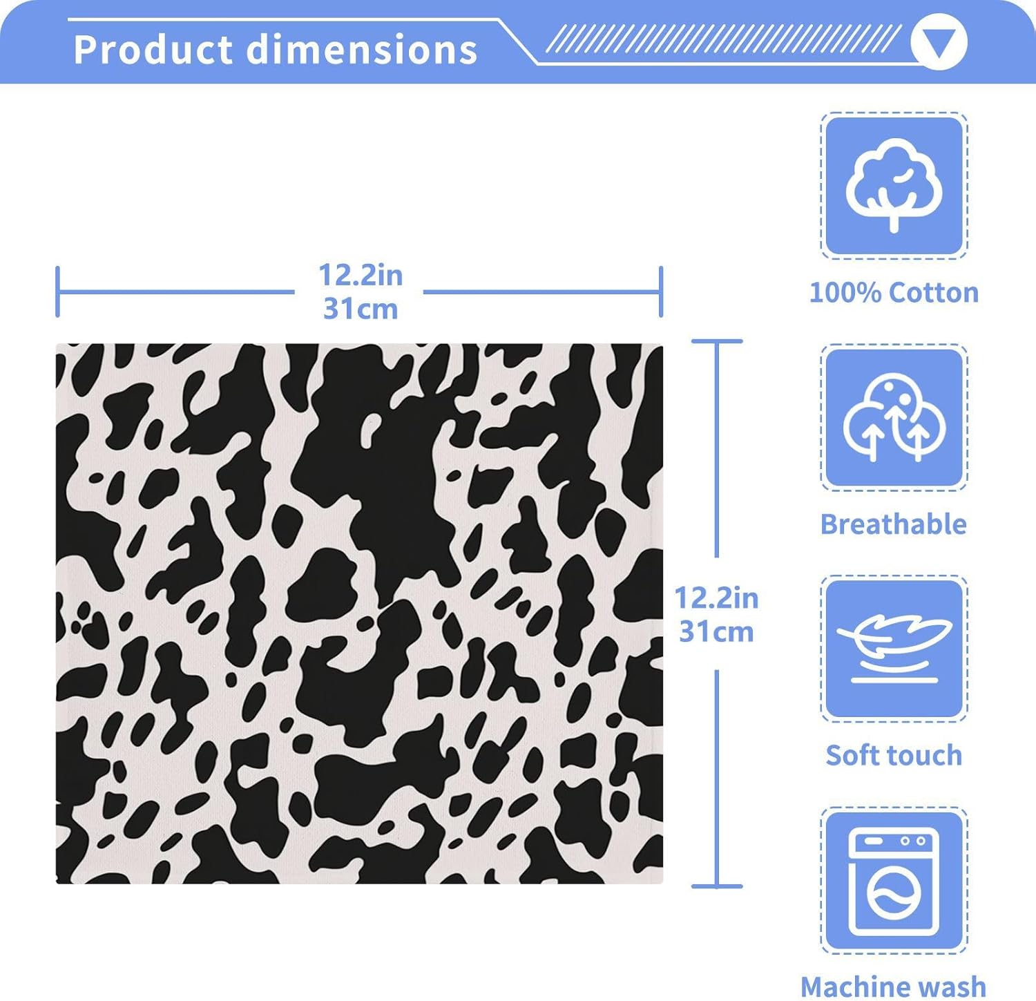 Cool Cow Print Washcloths 2 Pack