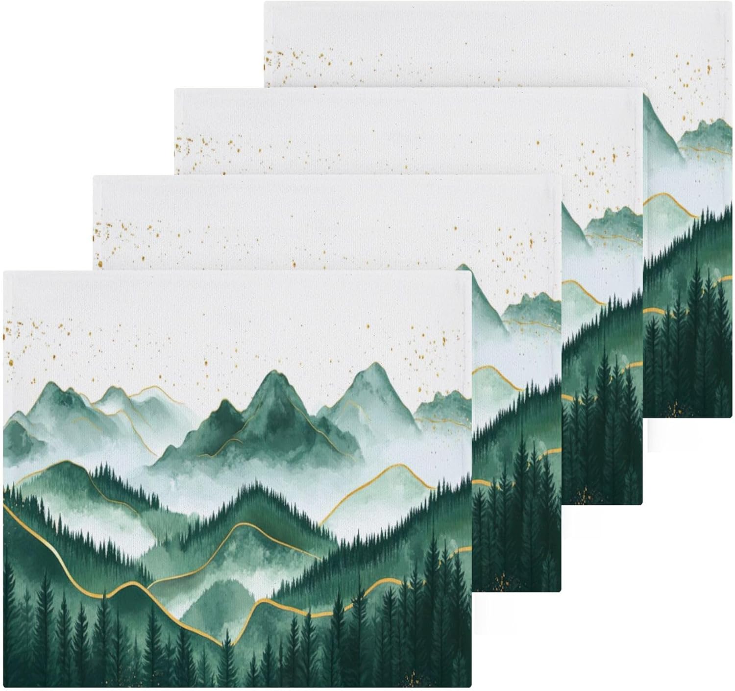 XiguaGreen Mountains Washcloths Set