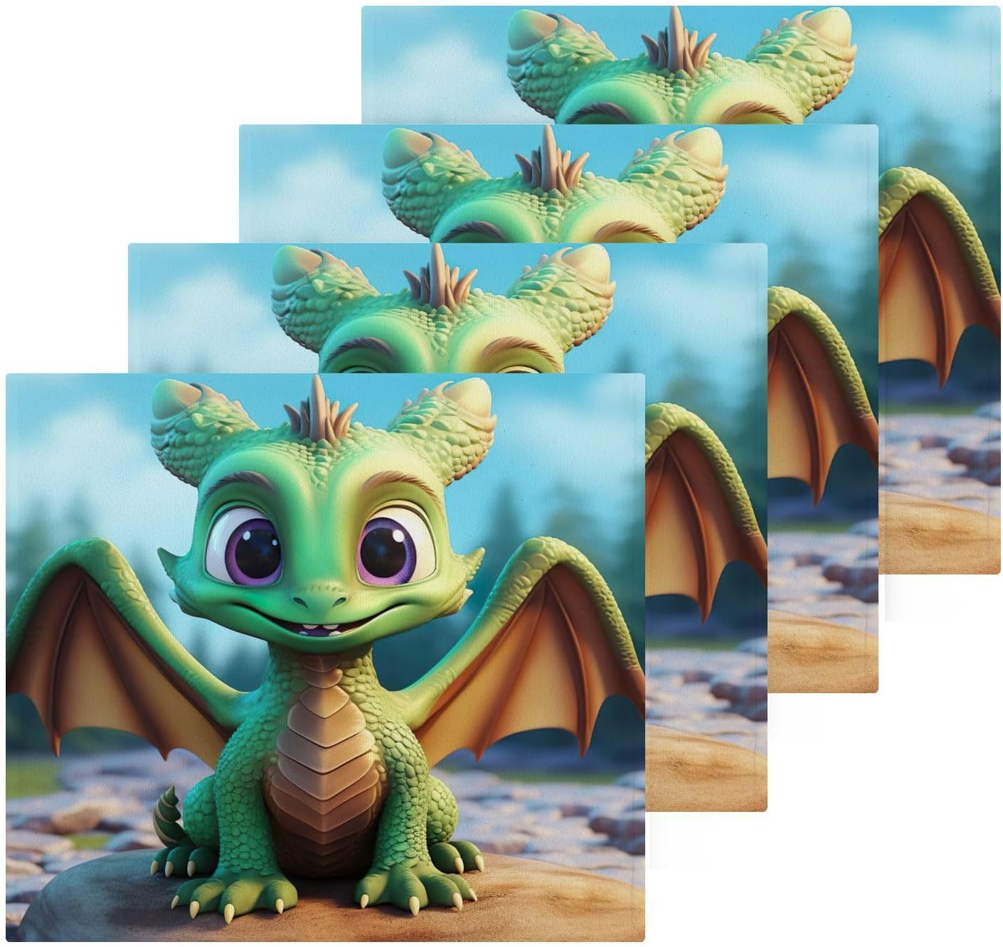 Cute Dragon Washcloth 2 Pack