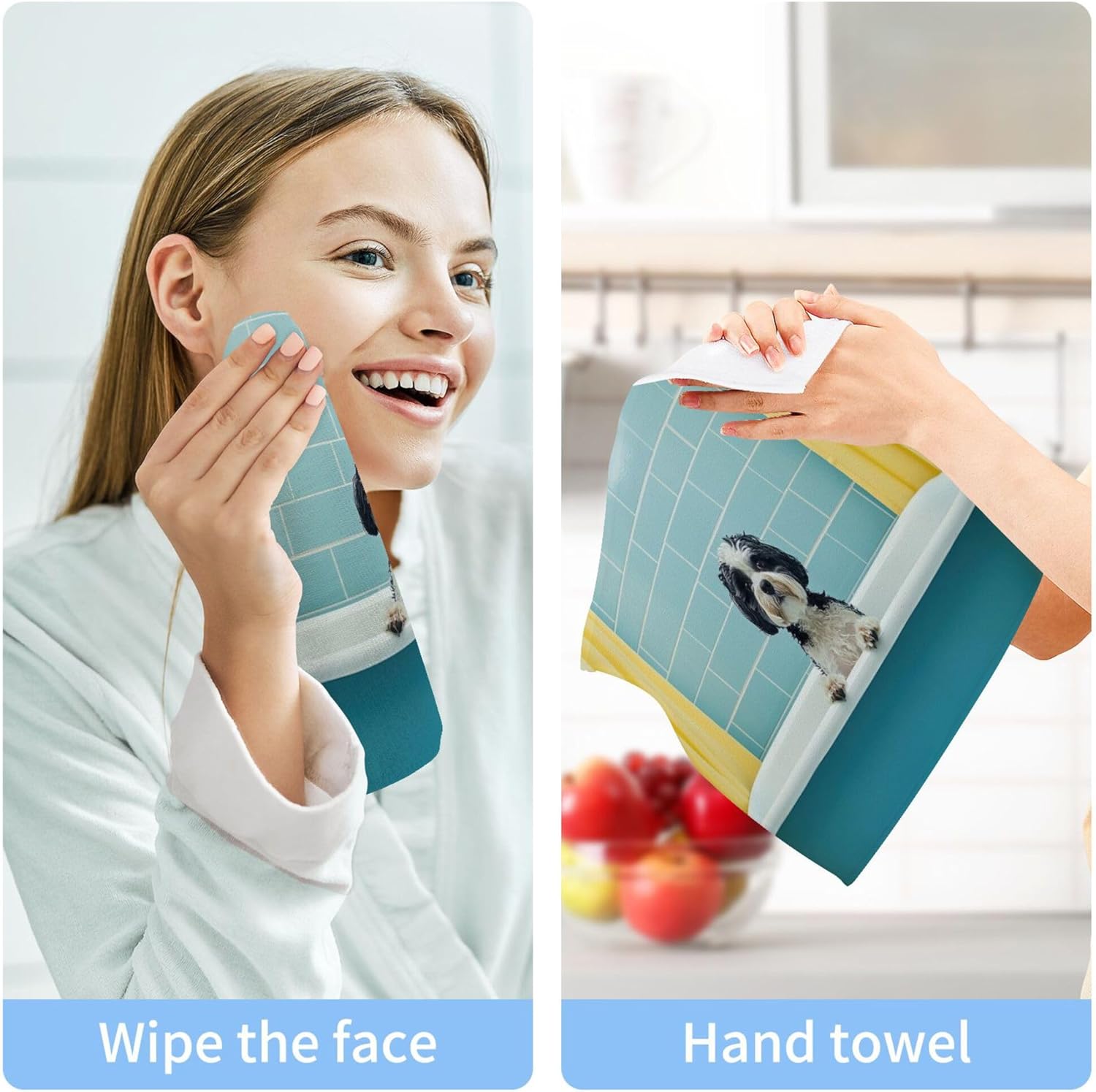 Durable Dog Towels Set for Bathtubs