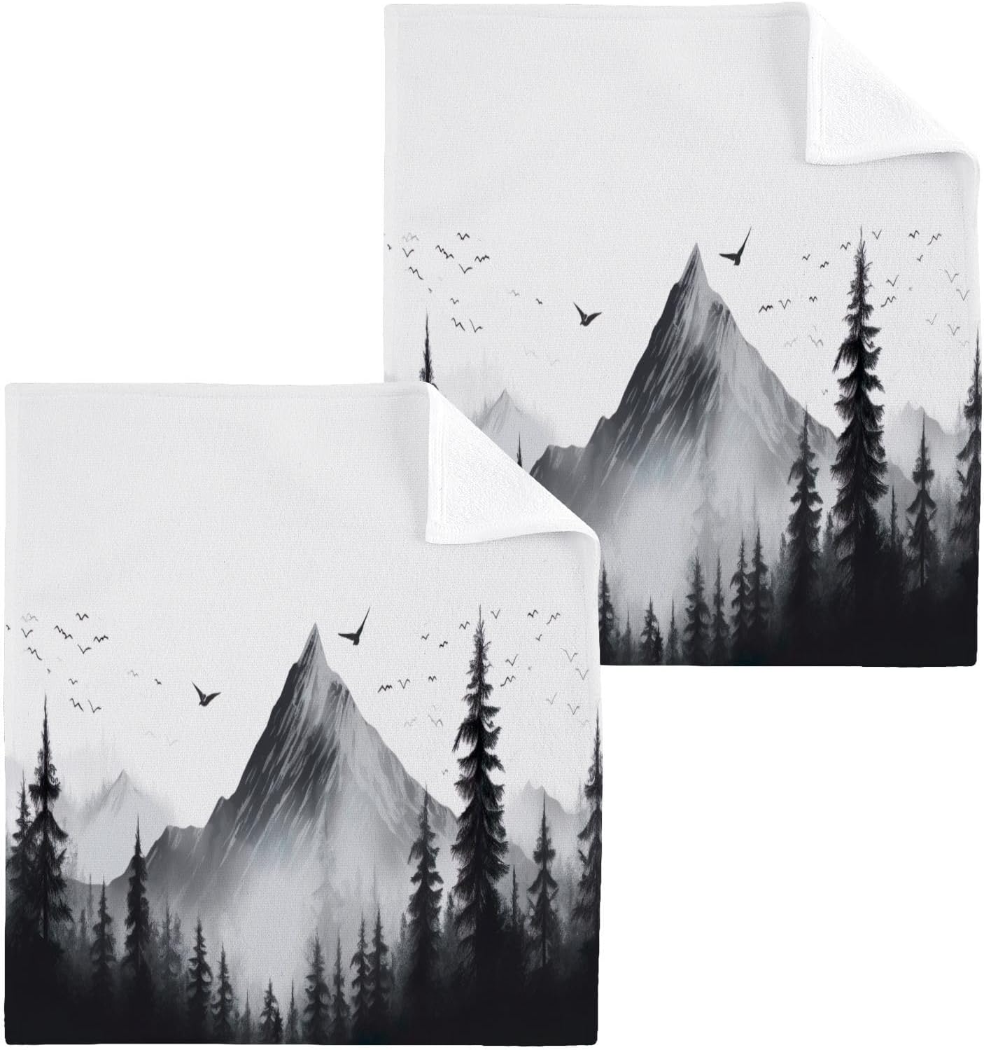 Nature Mountain Washcloth Set Soft Reusable and Effective for Daily Use
