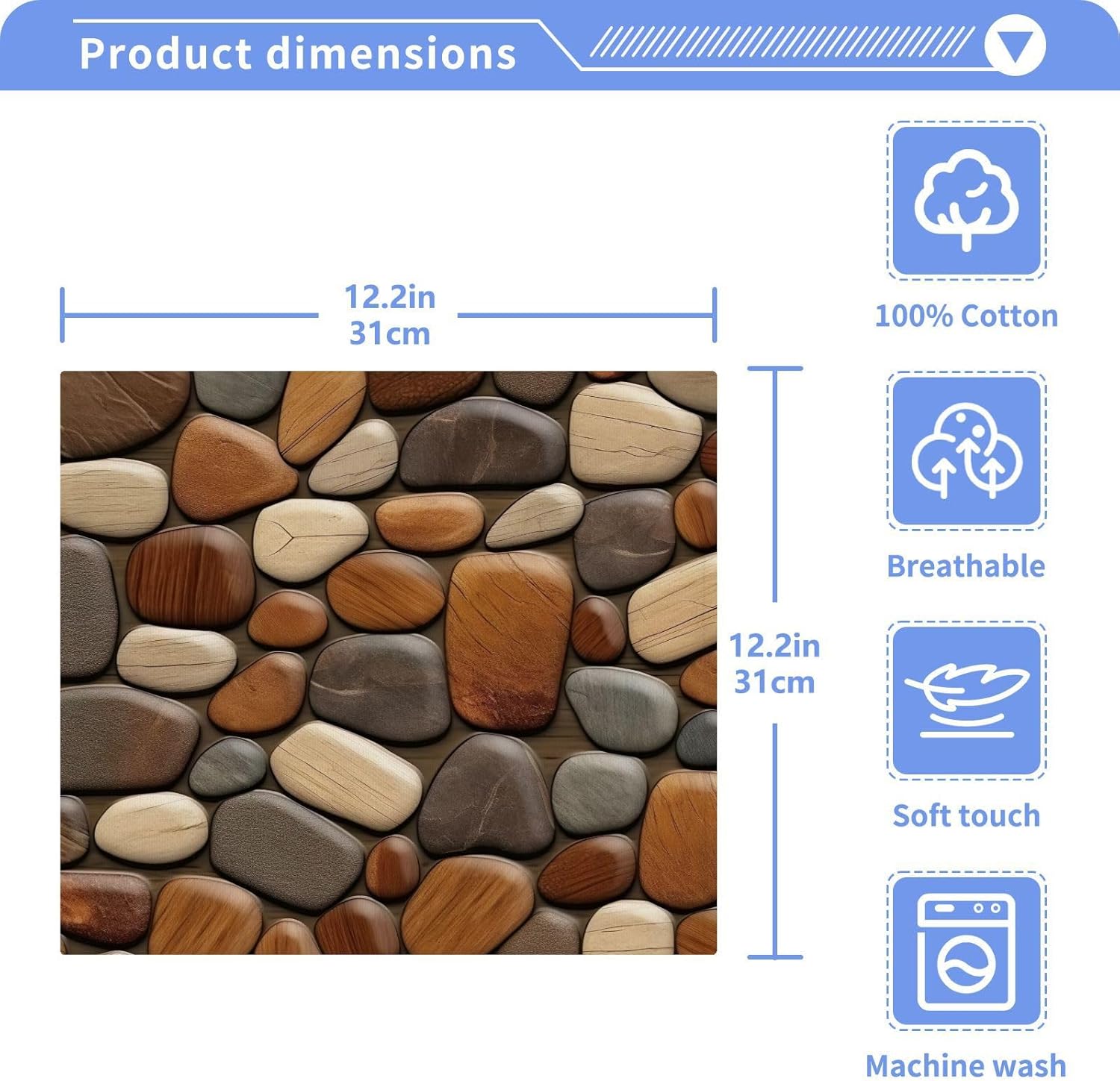 YETTASBIN Stone Texture Washcloths 2 Pack 1