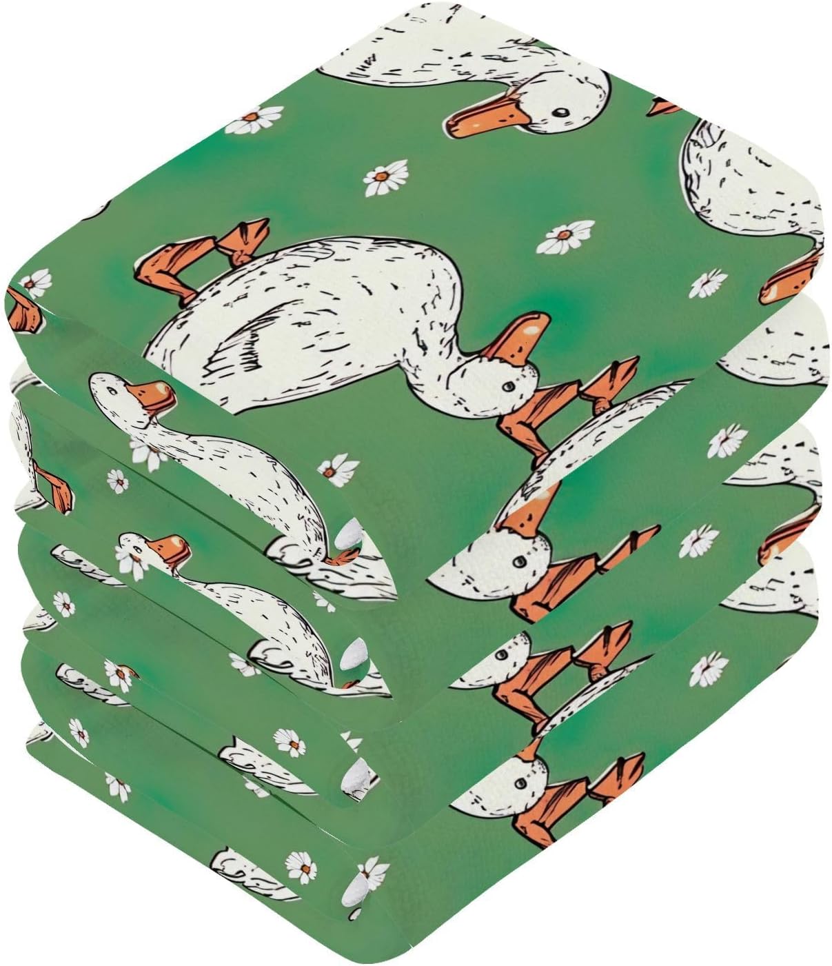 Cartoon Duck Washcloths 2 Pack Soft Absorbent