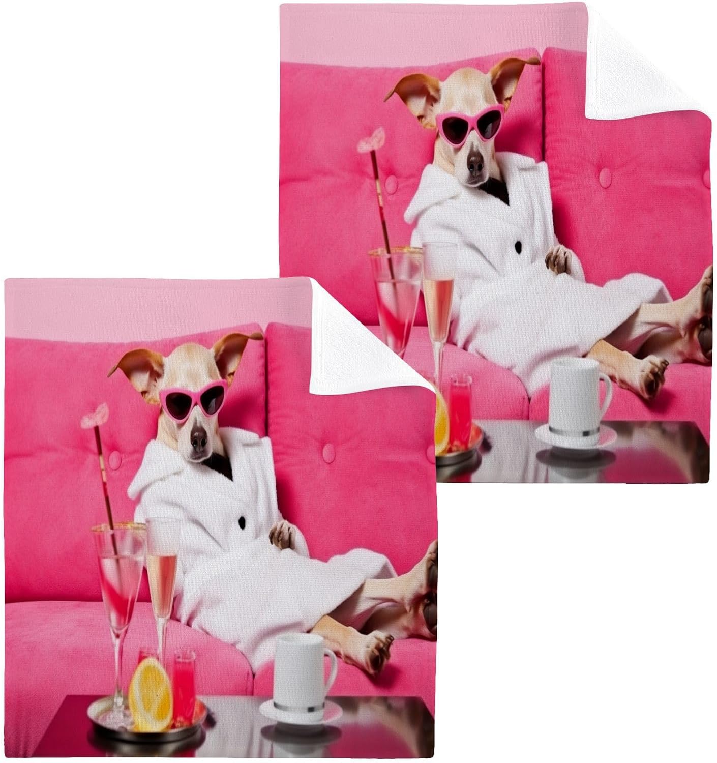YETTASBIN Dog Washcloths 2 Pack