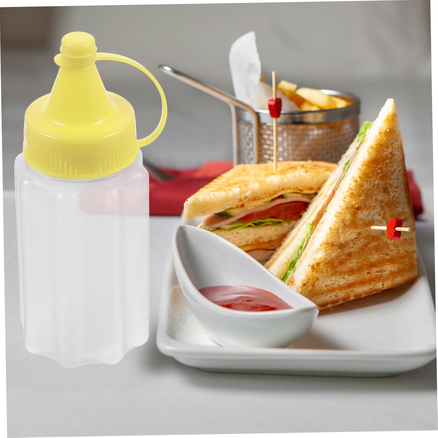 Zerodeko Squeeze Bottle Dispensing Condiments with Elegance