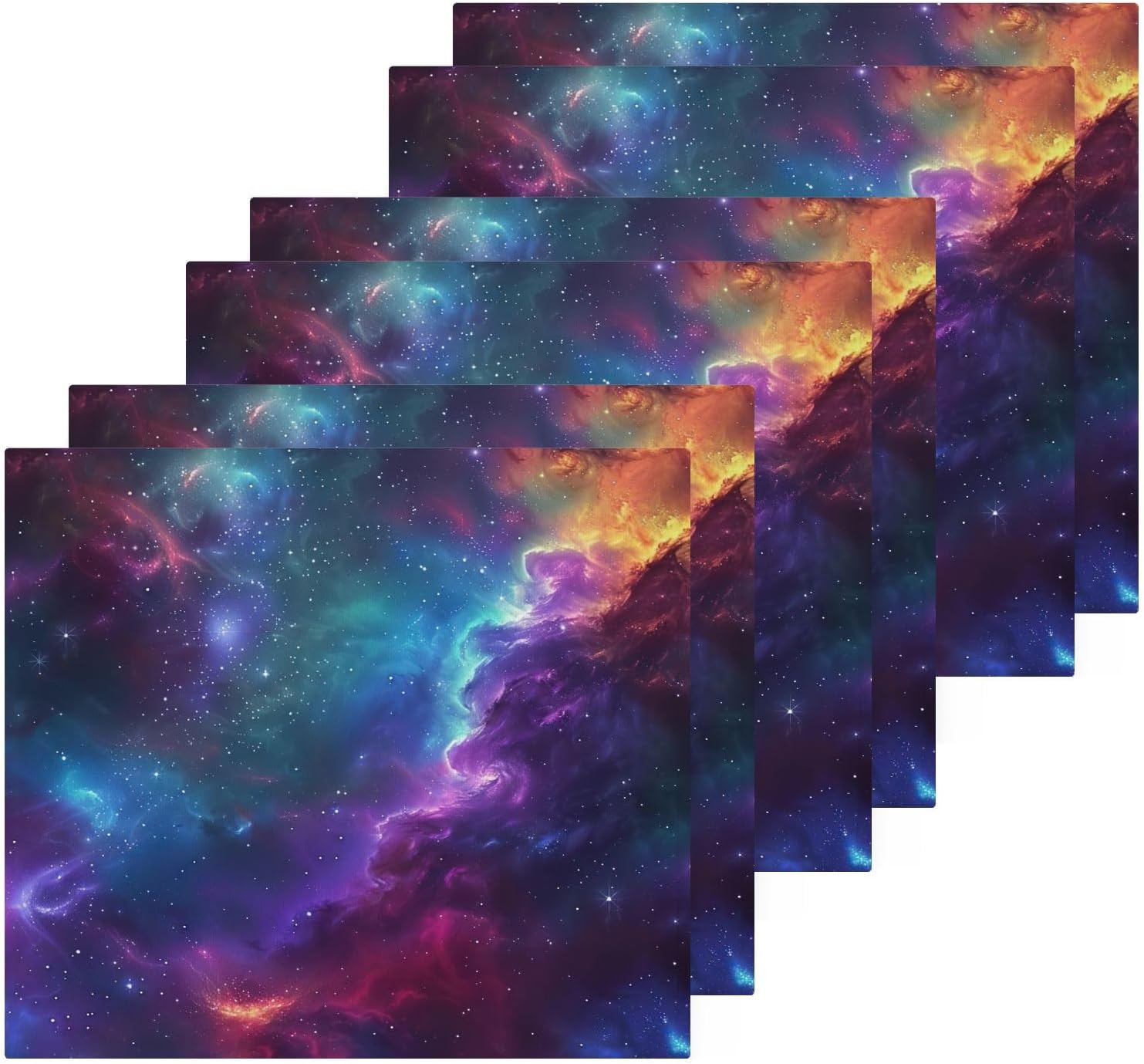 YETTASBIN Galaxy Washcloths 2 Pack Soft Absorbent Towels