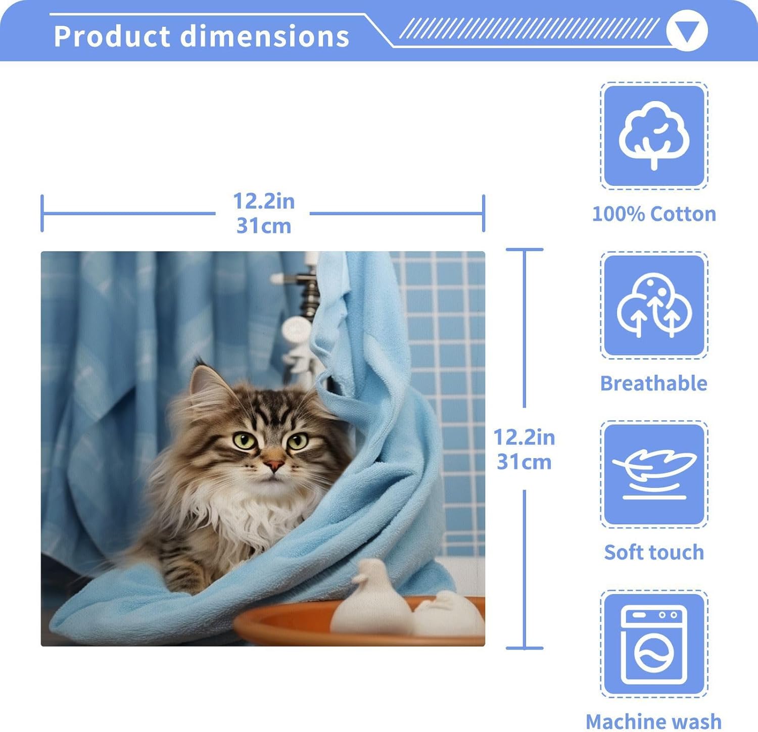 Perfect Cat Washcloth for Cats