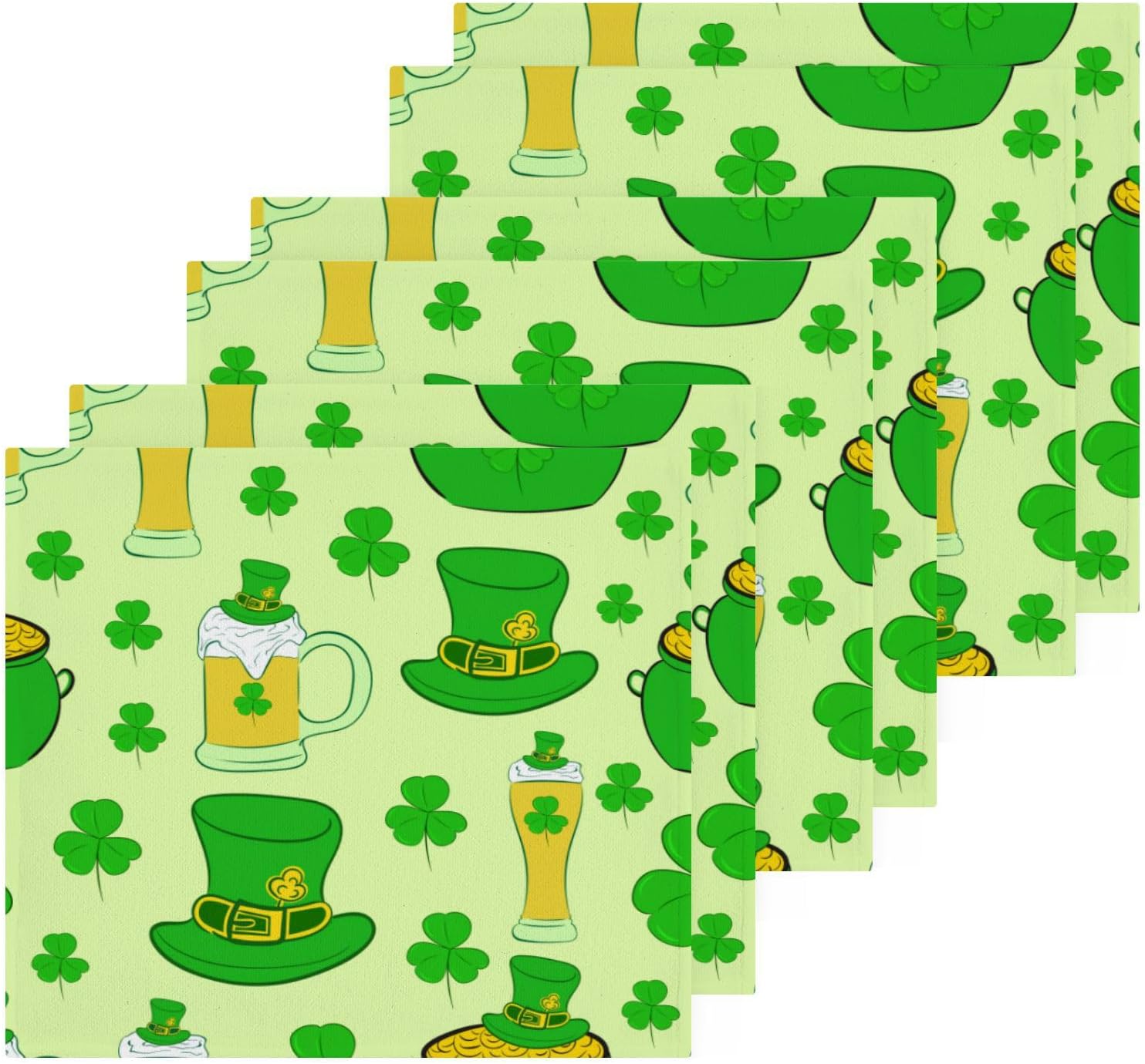 Perfect St Patricks Clover Washcloth Set