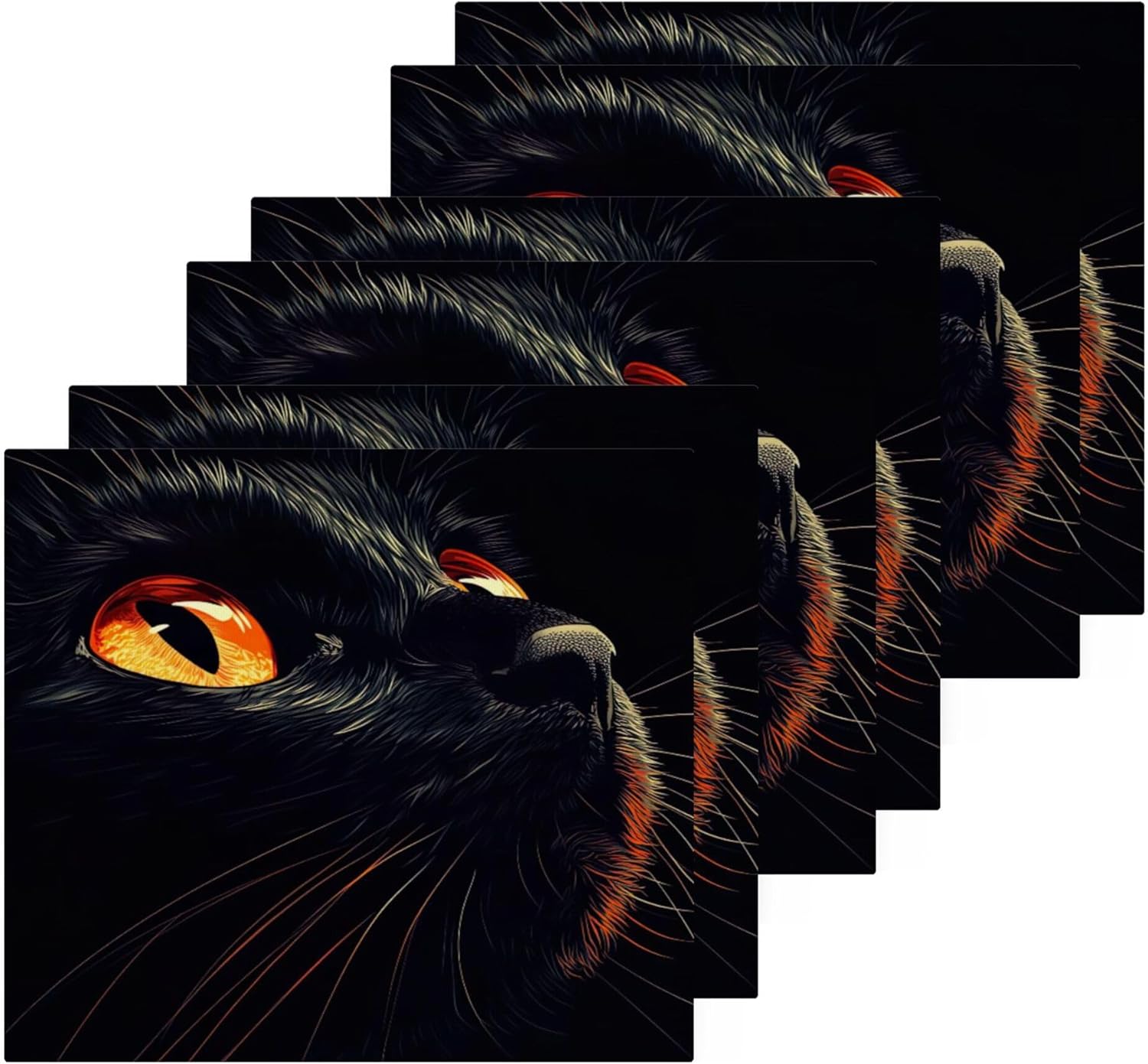 Xigua Black Cat Eyes Washcloth Set
