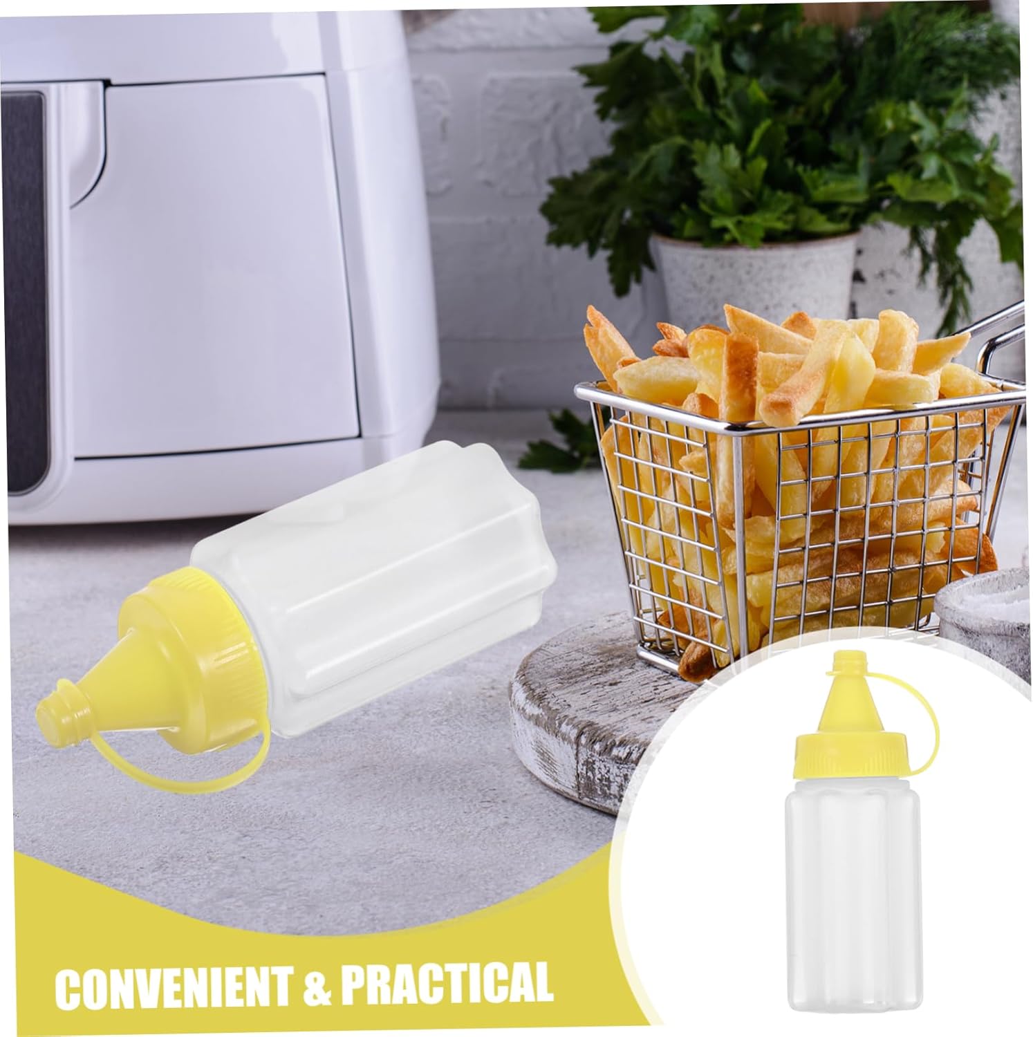 4 Pcs Reusable Squeeze Bottles for Kitchen Needs