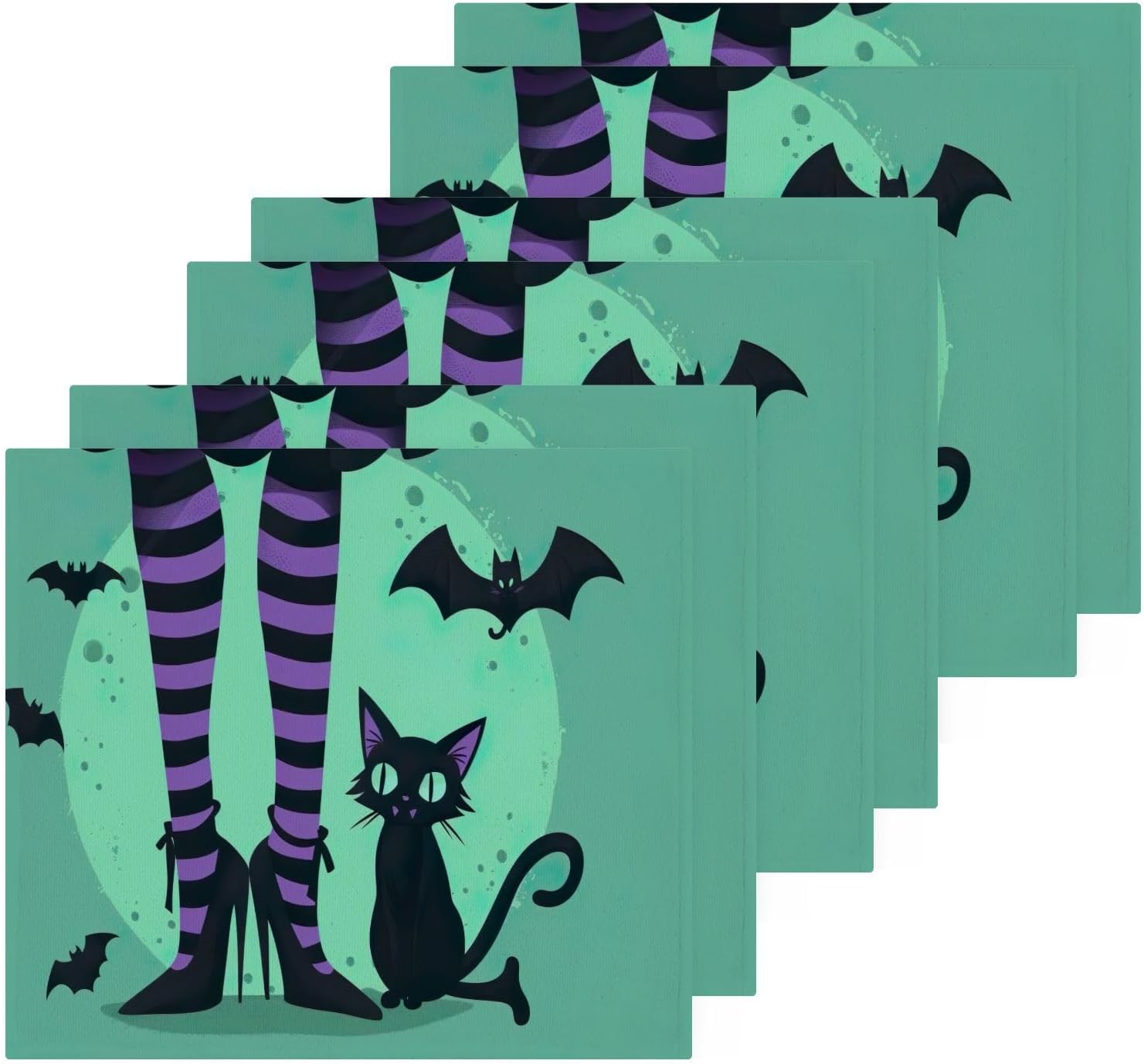 Halloween Cat Washcloth Set - Soft Reusable and Durable