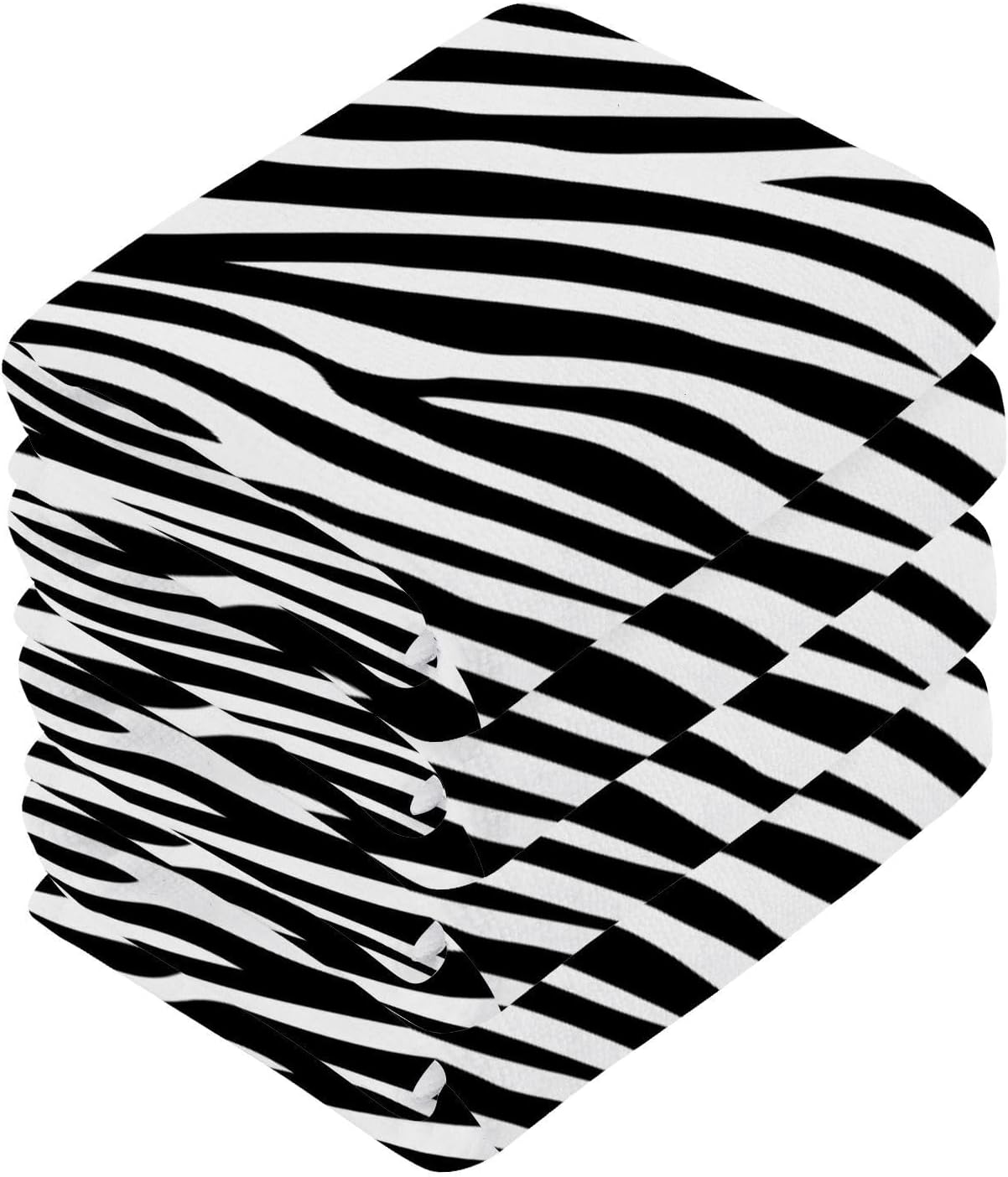 Zebra Stripe Washcloths Soft AbsorbentReusable for Face More