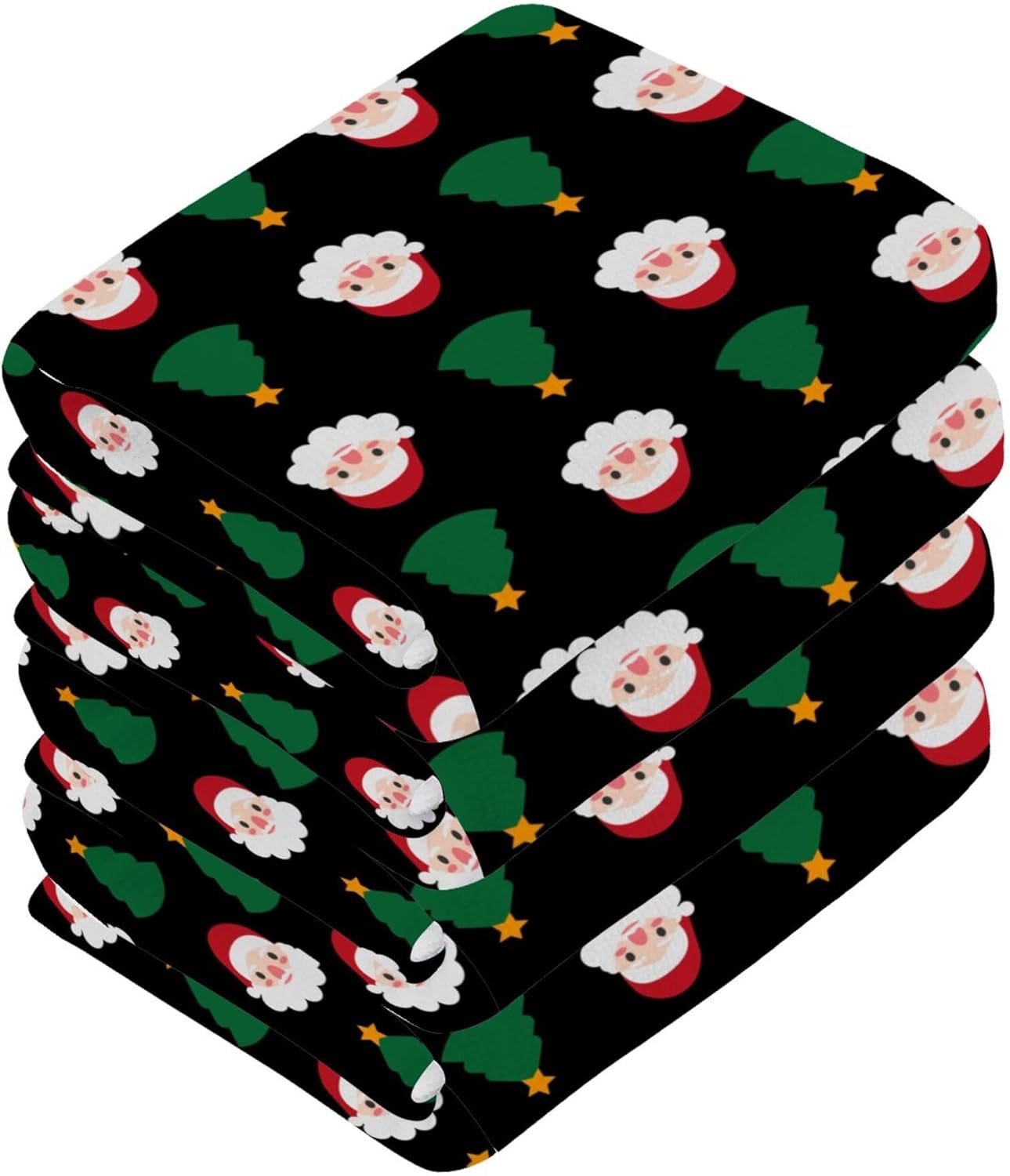 Santa Claus Washcloth Set - Fast Drying Eco-Friendly
