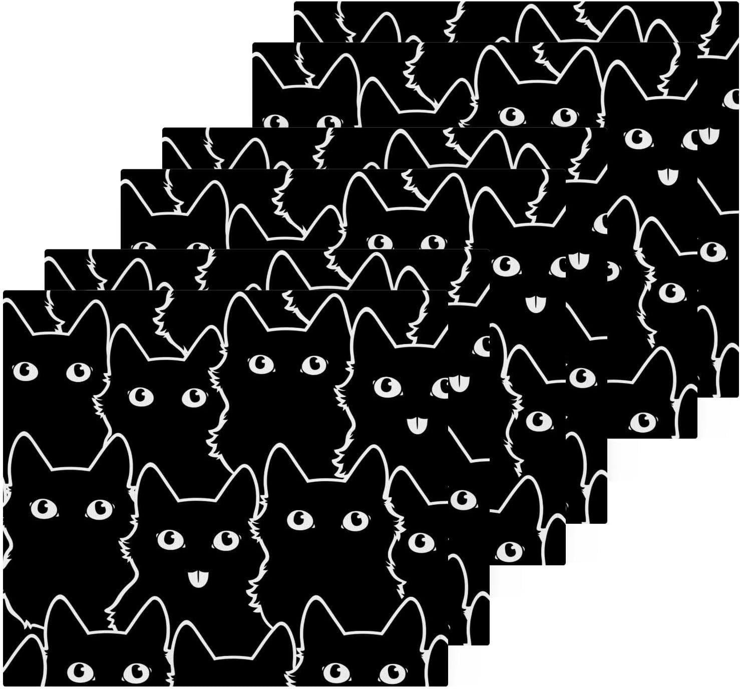 Halloween Cat Washcloths 2 Pack - Soft Absorbent Towels