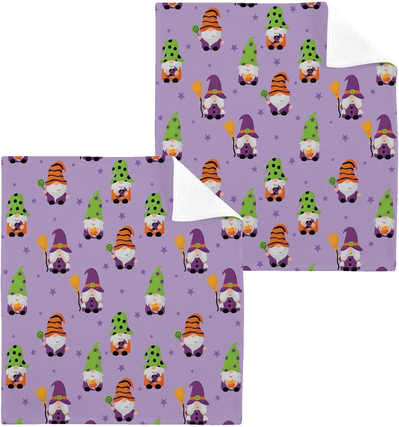 Halloween Gnome Washcloth Set 12x12